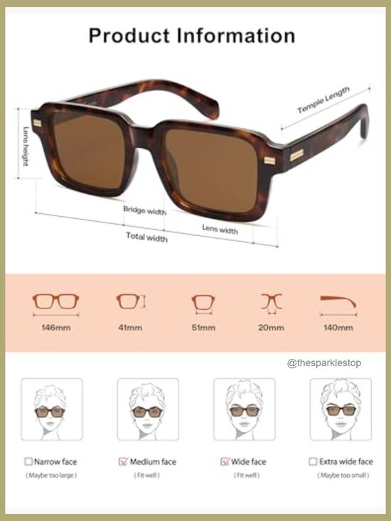 Big Trendy Square Polarized Sunglasses, Retro Chunky Wide Rectangle Shades main image 6